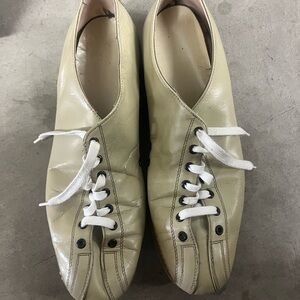 Men's Cream Leather Shoes